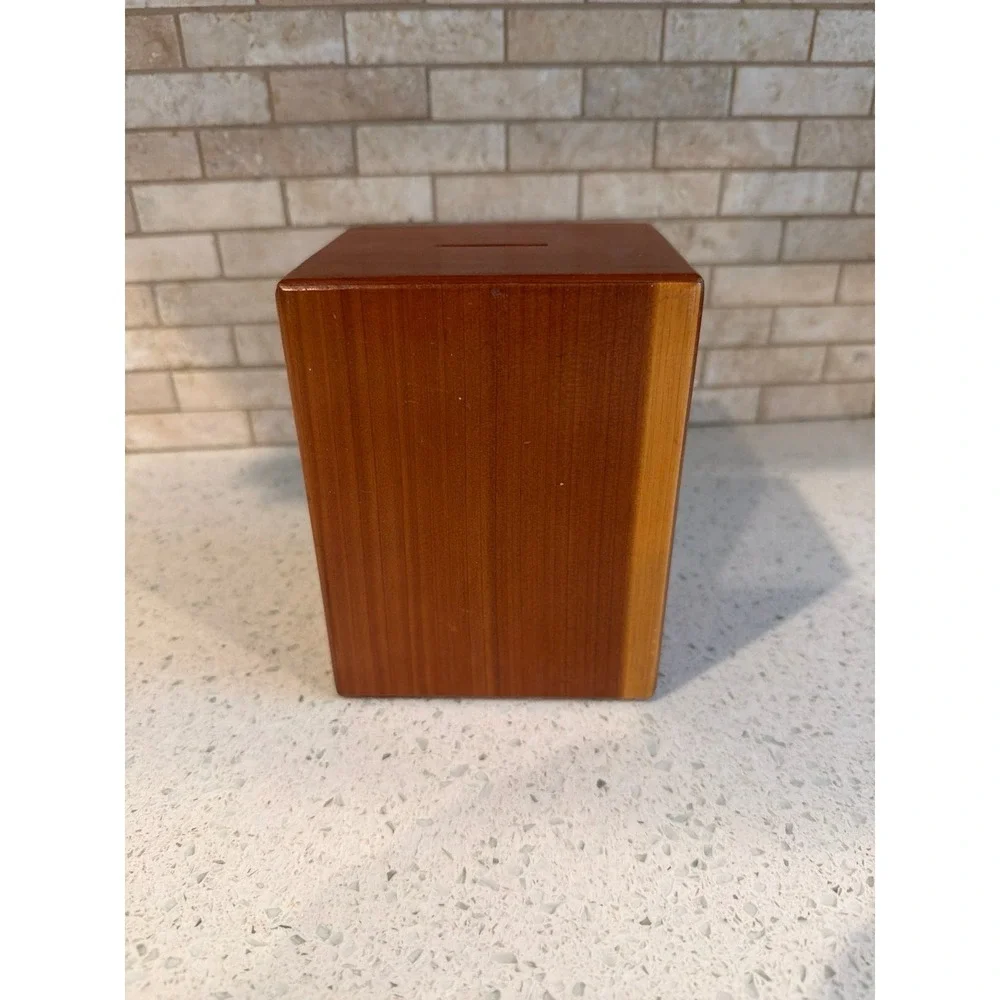 Vintage Wooden Bank Safe Coin‎ Bank Combination Lock Money Box Desktop Safe
